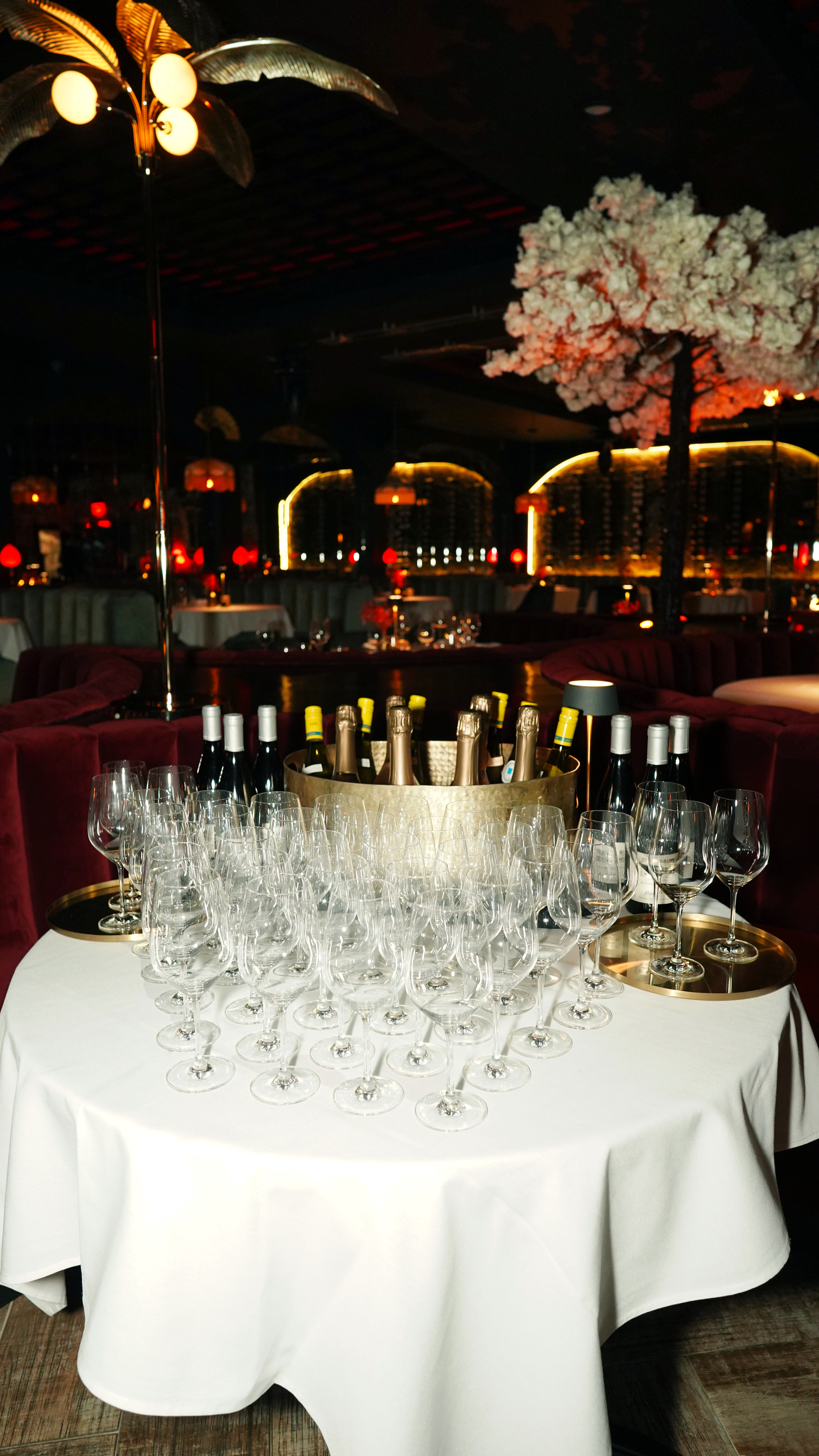 Champing in the table at ADKT, Restaurant in Los Angeles