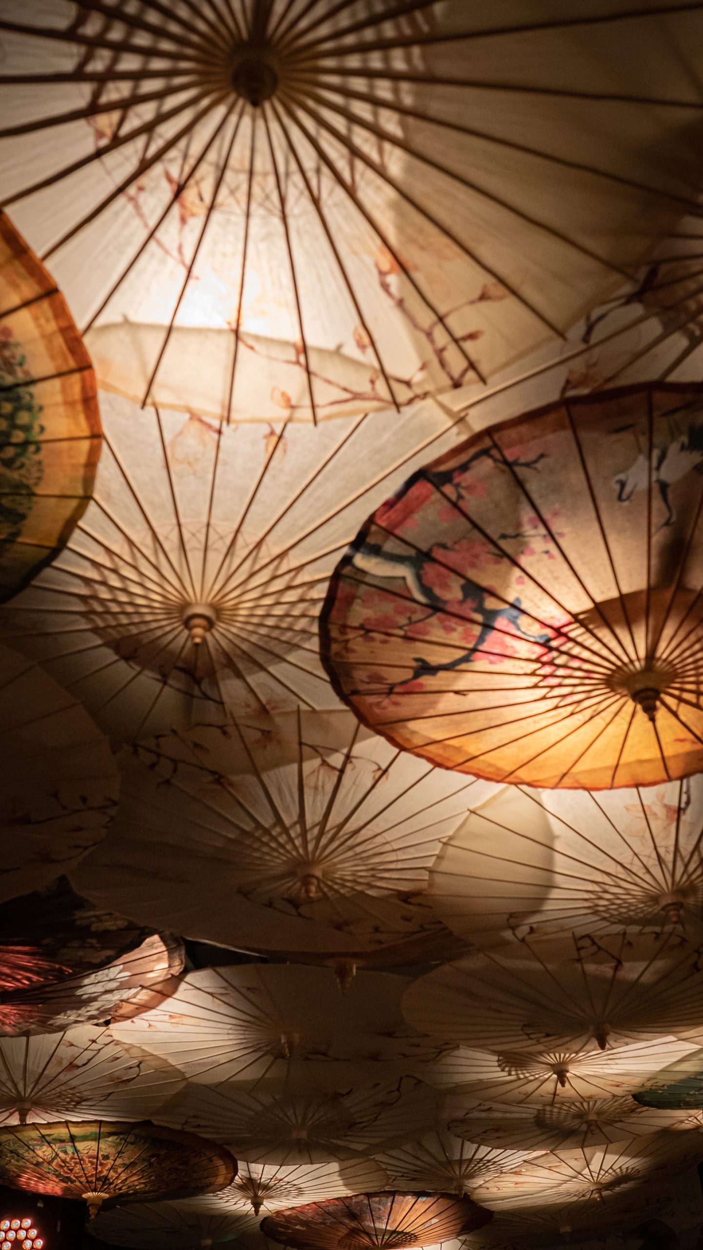 The Japanese-style roof in the dining hall at ADKT, the best French-Japanese fusion restaurant in LA